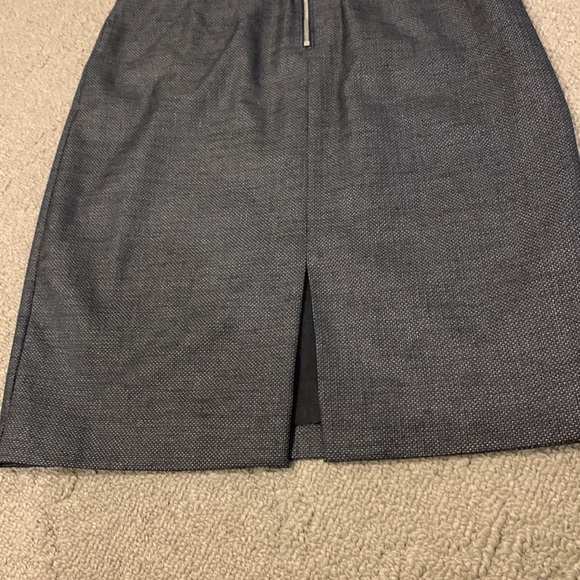 NWT Black Halo Women’s Racer Back Blue/Black Dress With Front Zipper and Slit - Picture 6 of 10